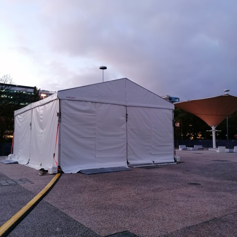 Comic Con multistandard tent
