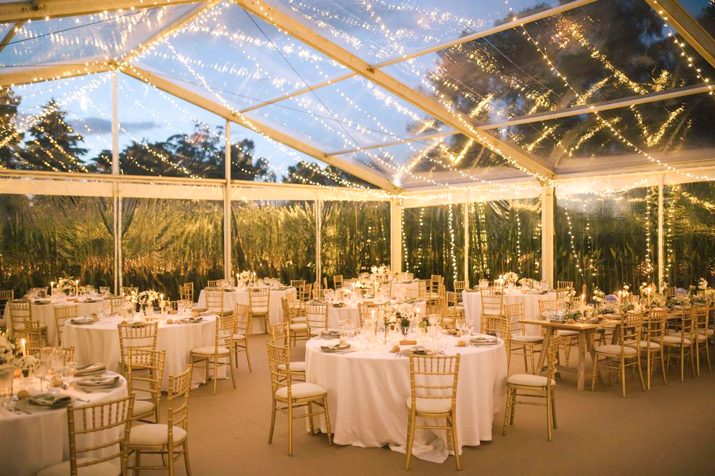 Multistandard tent for private wedding