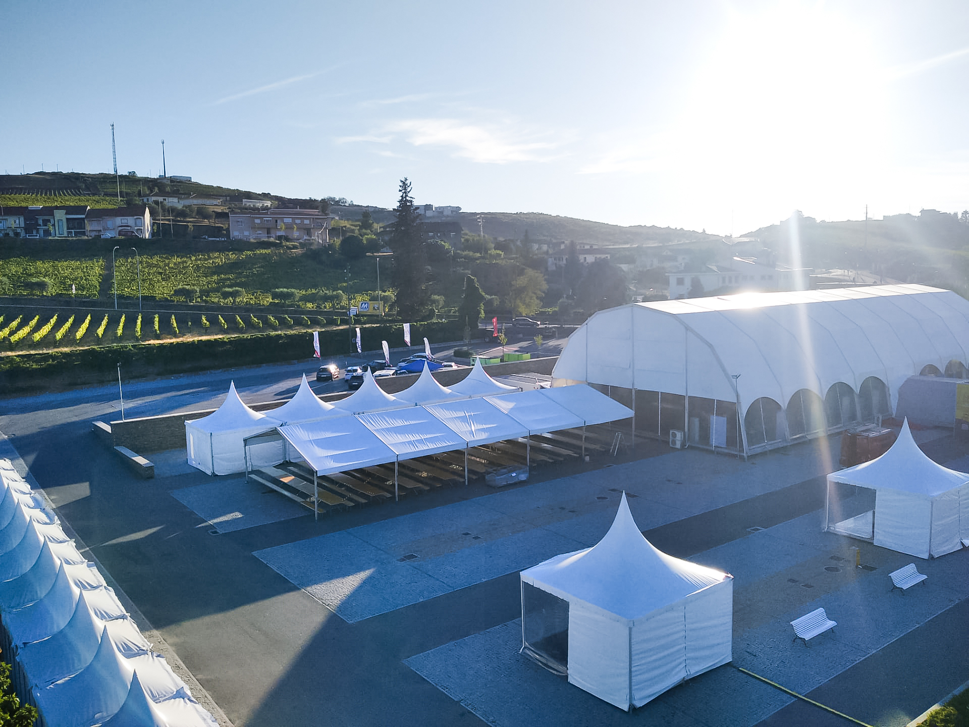 Tents for regional event in São João da Pesqueira